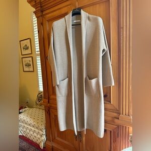 Oversized Knitted Coat, Camel, XSmall